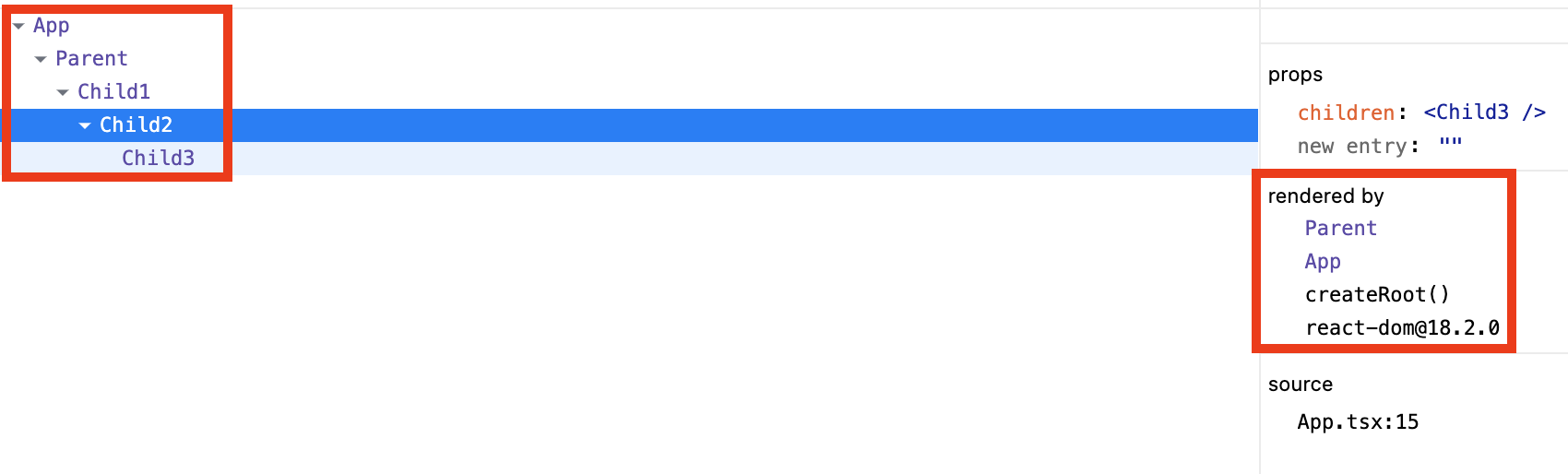 DOM 트리나, 컴포넌트 트리를 보고 리렌더링 관계를 판단하면 틀릴 수 있다.